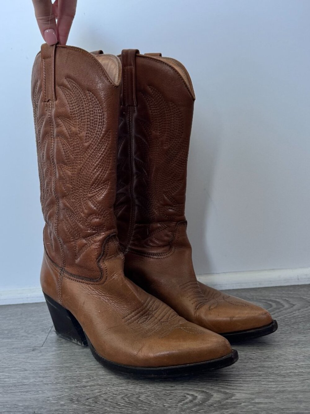 Vintage Vero Cuoio Italian Leather Cowboy Boots 36 (EU)